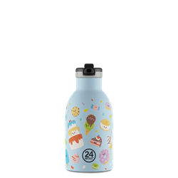 24Bottles Kids Bottle Pipetli Paslanmaz Çelik Termos 330 ml, Sweet Friends