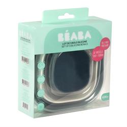 3 Parça Silikon Kase Seti, Night blue/Cotton/Baltic blue