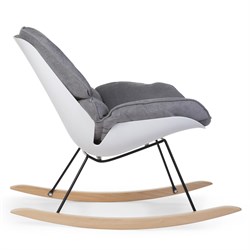 Sallanan Anne Sandalyesi, Naturel Gri & Beyaz