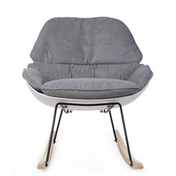 Sallanan Anne Sandalyesi, Naturel Gri & Beyaz