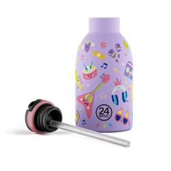 24Bottles Kids Bottle Pipetli Paslanmaz Çelik Termos 330 ml, Music Friends