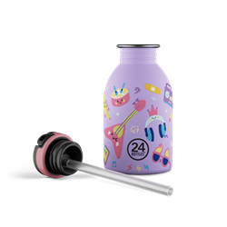 24Bottles Kids Bottle Pipetli Paslanmaz Çelik Çocuk Su Matarası 250 ml, Music Friends