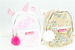 Payetli Sırt Çantası Unicorn, Açık Pembe