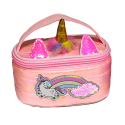 Puffer Unicorn Makyaj Çantası, Pembe