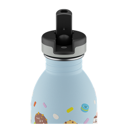 24Bottles Kids Bottle Pipetli Paslanmaz Çelik Çocuk Su Matarası 500 ml, Sweet Friends