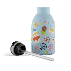 24Bottles Kids Bottle Pipetli Paslanmaz Çelik Termos 330 ml, Sweet Friends
