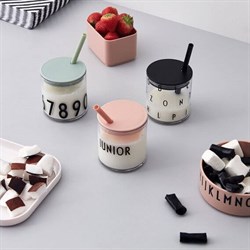 Tritan Bardak için Kapak ve Pipet Seti, Pembe