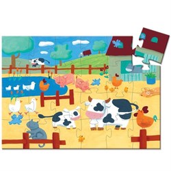 Djeco Dekoratif Puzzle 24 Parça, The Cows On The Farm