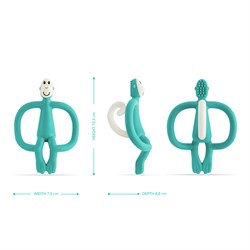 Matchstick Monkey Silikon Diş Kaşıyıcı, Turkuaz Monkey