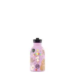 24Bottles Kids Bottle Pipetli Paslanmaz Çelik Termos 330 ml, Meow Friends