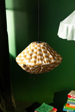 Nobodioz Yumi Aydınlatma Şapkası, 50cm çap, Mustard Tiles