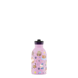 24Bottles Kids Bottle Pipetli Paslanmaz Çelik Termos 330 ml, Meow Friends