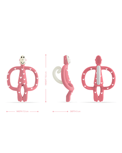 Matchstick Monkey Silikon Diş Kaşıyıcı, Heart Monkey