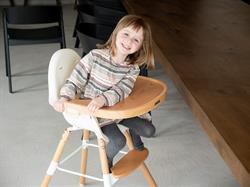 EVOLU 2 MAMA SANDALYESİ, NATUREL / BEYAZ + NATUREL TEPSİ