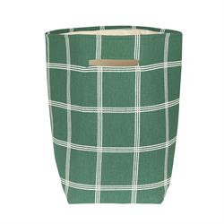 Vibes Büyük Sepet, Green White Windowpane