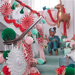 Meri Meri - 3 Festive Honeycomb Garlands - Festival Petekli Asılan Süsler - 3lü