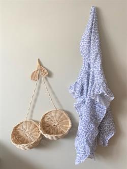 Fırfırlı Müslin Panço - Lila Leopar