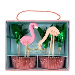 Meri Meri - Neon Flamingo Cupcake Kit - Neon Flamingo Cupcake Kit - 24lü