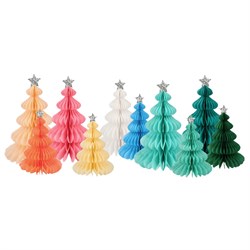 Meri Meri - Rainbow Forest Honeycomb Decorations - Renkli Orman Petekli Dekorlar - 10lu