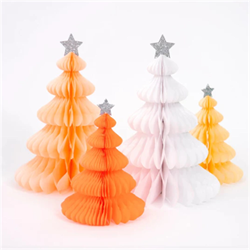Meri Meri - Rainbow Forest Honeycomb Decorations - Renkli Orman Petekli Dekorlar - 10lu