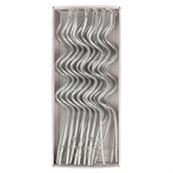 Meri Meri - Silver Swirly Candles - Gümüş Kıvrımlı Mumlar - 20li