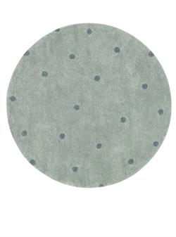 Halı, Round Dot Blue Sage