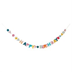 Meri Meri - Happy Birthday Garland Card - Happy Birthday Garland Tebrik Kartı
