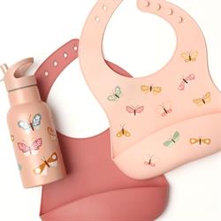 İkili Silikon Mama Önlüğü, Butterflies