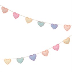 Meri Meri - Felt Heart Garland - Kalpli Asılan Süs