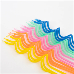 Meri Meri - Mixed Swirly Candles - Renkli Kıvrımlı Mumlar - 20li