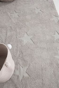 Hippy Stars Gri Çocuk Odası Kilimi 