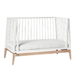 Luna baby cot, 120x60 cm, White/Oak