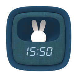 Mavi Tavşan Masaüstü Saati ve Gece Lambası