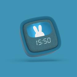 Mavi Tavşan Masaüstü Saati ve Gece Lambası