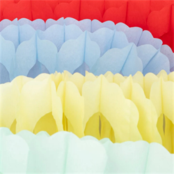 Meri Meri - 4 Bright Honeycomb Garlands - Parıltılı Petek Asılan Süsler - 4lü