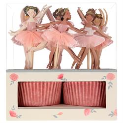 Meri Meri - Ballerina Cupcake Kit - Balerin Cupcake Seti - 24lü