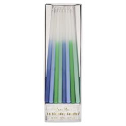 Meri Meri - Blue Dipped Tapered Candles - Mavi Mumlar