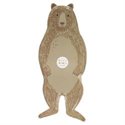 Meri Meri - Brown Bear Plates - Ayı Tabak