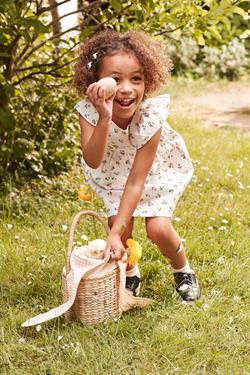 Meri Meri - Bunny Basket - Tavşan Hasır Çanta