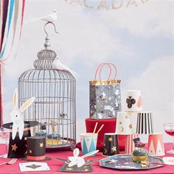 Meri Meri - Bunny In Hat Shaped Plates - Sihirbaz Şapkası Tabak