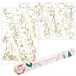 Meri Meri - Christmas Colouring Posters - Yeni Yıl Boyama Posterleri - 2li