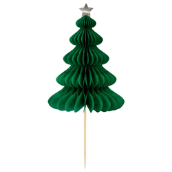 Meri Meri - Christmas Honeycomb Cake Topper Set - Petekli Yeni Yıl Pasta Süsü Seti - 10 parça