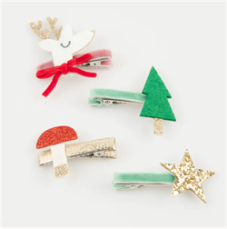 Meri Meri - Christmas Icon Hair Clips - Yeni Yıl Motifli Tokalar (8li)