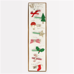 Meri Meri - Christmas Icon Hair Clips - Yeni Yıl Motifli Tokalar (8li)