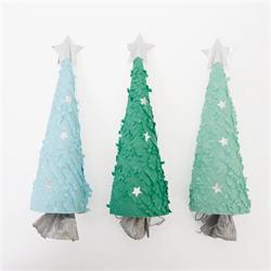 Meri Meri - Christmas Trees Crackers - Yeni Yıl Ağacı Sürprizleri - 6lı