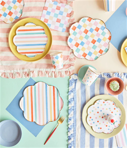 Meri Meri - Colourful Pattern Cups - Renkli Desenler Bardaklar - 8li