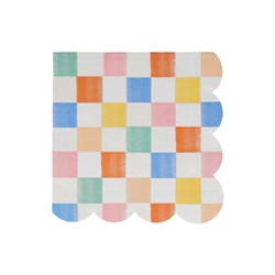 Meri Meri - Colourful Pattern Large Napkins - Renkli Desenler Peçeteler - L - 16lı