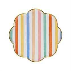 Meri Meri - Colourful Pattern Side Plates - Renkli Desenler Tabaklar - 8li