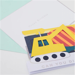 Meri Meri - Construction Card - İnşaat Tebrik Kartı