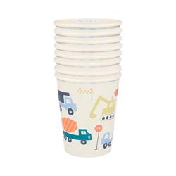 Meri Meri - Construction Cups - İnşaat Bardaklar - 8li